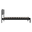 Pemberly Row Twin Solid Wood Platform Bed with Slat Support in Black