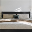 Pemberly Row King Solid Wood Platform Bed with Slat Support in Black
