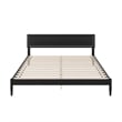 Pemberly Row King Solid Wood Platform Bed with Slat Support in Black