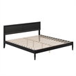 Pemberly Row King Solid Wood Platform Bed with Slat Support in Black