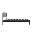 Pemberly Row King Solid Wood Platform Bed with Slat Support in Black