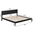 Pemberly Row King Solid Wood Platform Bed with Slat Support in Black