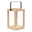 Pemberly Row Ridge Patterned Wood Lantern with Handle in Large Size