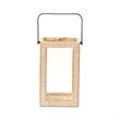 Pemberly Row Ridge Patterned Wood Lantern with Handle in Small Size