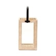 Pemberly Row Ridge Patterned Wood Lantern with Handle in Small Size