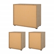 Pemberly Row Jackson Hickory 3-Pc Bedroom Set with Chest & Nightstand Set of 2