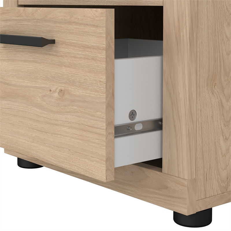Pemberly Row Jackson Hickory 3-Pc Bedroom Set with Chest & Nightstand Set of 2
