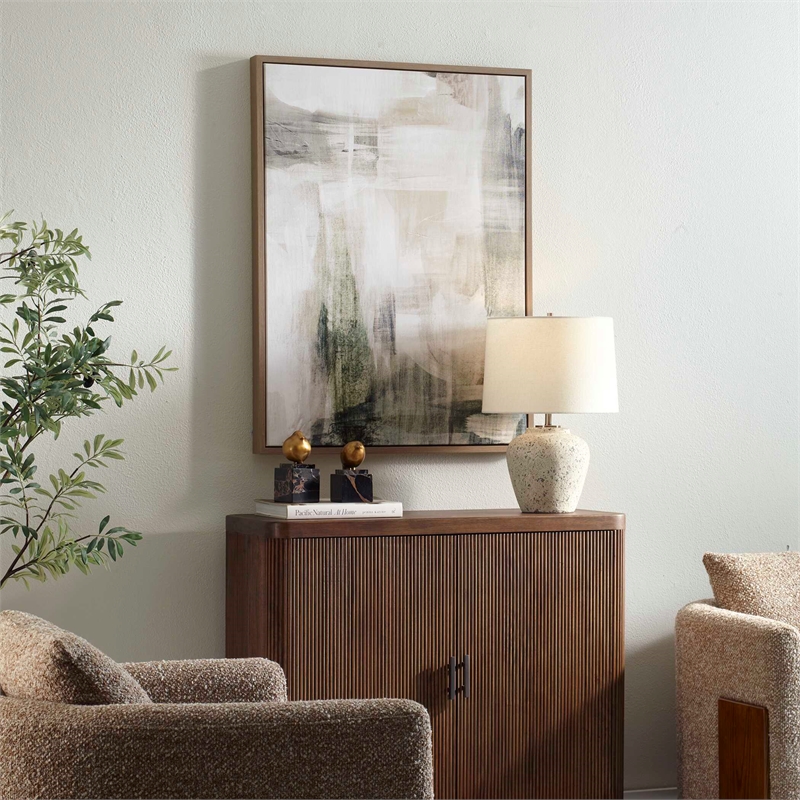 Pemberly Row Framed Modern Abstract Art in Multi-Color Acrylic