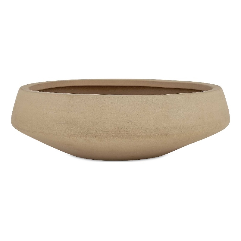 Pemberly Row Indoor/Outdoor Hand-Carved Mango Wood Bowl in Brown