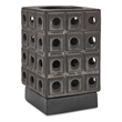 Pemberly Row Indoor/Outdoor Bronze Metal Lantern Candleholder in Brown