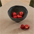 Pemberly Row Indoor/Outdoor Hand-Carved Mango Wood Bowl in Black