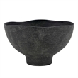 Pemberly Row Indoor/Outdoor Hand-Carved Mango Wood Bowl in Black