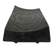 Pemberly Row Indoor/Outdoor Acacia Wood Serving Tray in Black