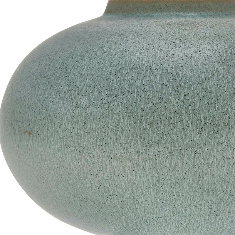 Pemberly Row Embossed Ceramic Table Lamp with Linen Shade in Light Blue