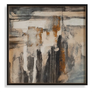 Pemberly Row Framed Abstract Wall Art Print on Paper in Multi-Color