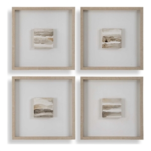Pemberly Row Hand Painted Canvases in Multi-Color (Set of 4)