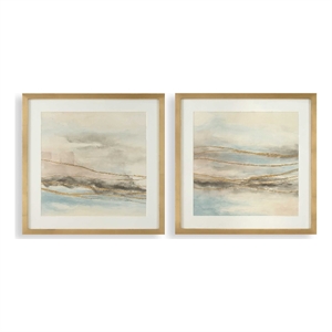 Pemberly Row Abstract Landscape Prints in Multi-Color (Set of 2)