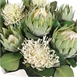 Pemberly Row Lifelike Succulent Centerpiece Arrangement with White Bowl