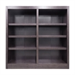 Pemberly Row 8 Shelf Double Wide Wood Bookcase 48