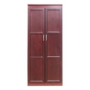 Pemberly Row 6 ft Tall Armoire Wardrobe Closet 72&quotHx30&quotW in Cherry
