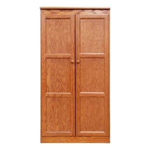 Pemberly Row 5 ft Tall Armoire Wardrobe Closet 60&quotHx30&quotW in Oak