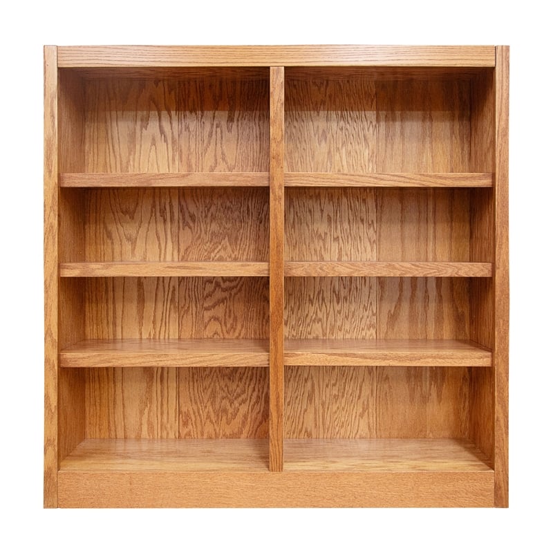 Pemberly Row 8 Shelf Double Wide Wood Bookcase 48