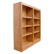 Pemberly Row 8 Shelf Double Wide Wood Bookcase 48