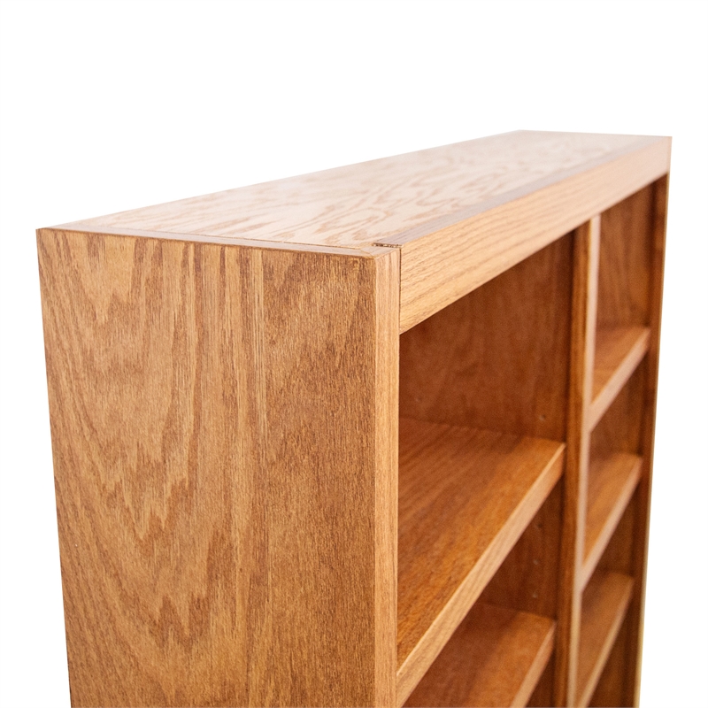 Pemberly Row 8 Shelf Double Wide Wood Bookcase 48