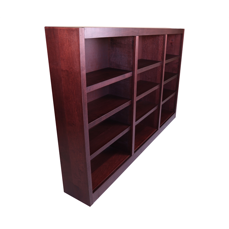 Pemberly Row 12 Shelf Double Wide Wood Bookcase 72