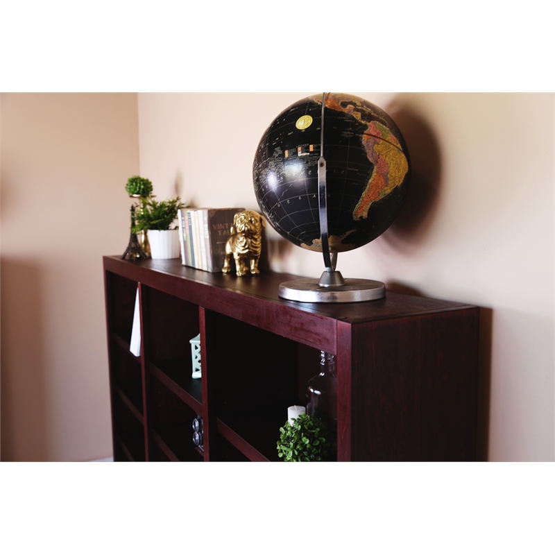 Pemberly Row 12 Shelf Double Wide Wood Bookcase 72