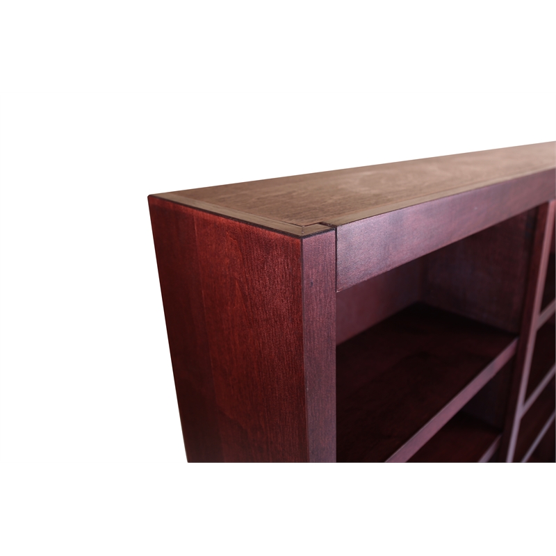 Pemberly Row 12 Shelf Double Wide Wood Bookcase 72