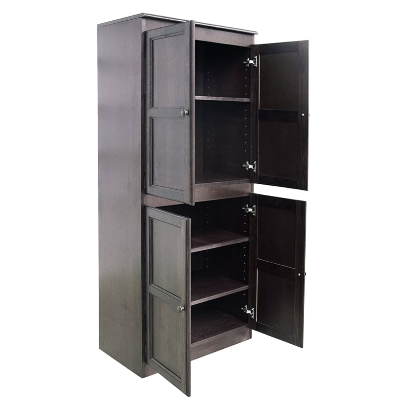 Pemberly Row 5 Shelf Storage Cabinet with Doors 30