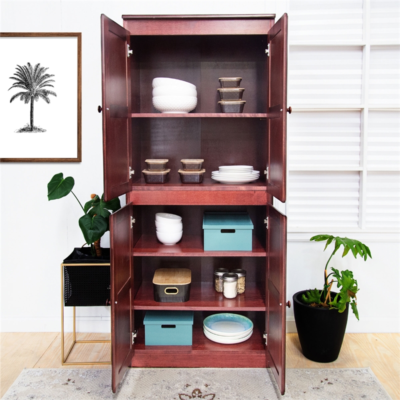 Pemberly Row 5 Shelf Storage Cabinet with Doors 30