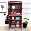 Pemberly Row 5 Shelf Storage Cabinet with Doors 30