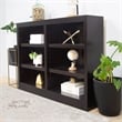 Pemberly Row 6 Shelf Double Wide Wood Bookcase 48