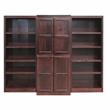 Pemberly Row 15 Shelf Bookcase Wall with Doors 91