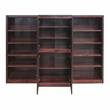 Pemberly Row 15 Shelf Bookcase Wall with Doors 91