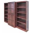 Pemberly Row 15 Shelf Bookcase Wall with Doors 91