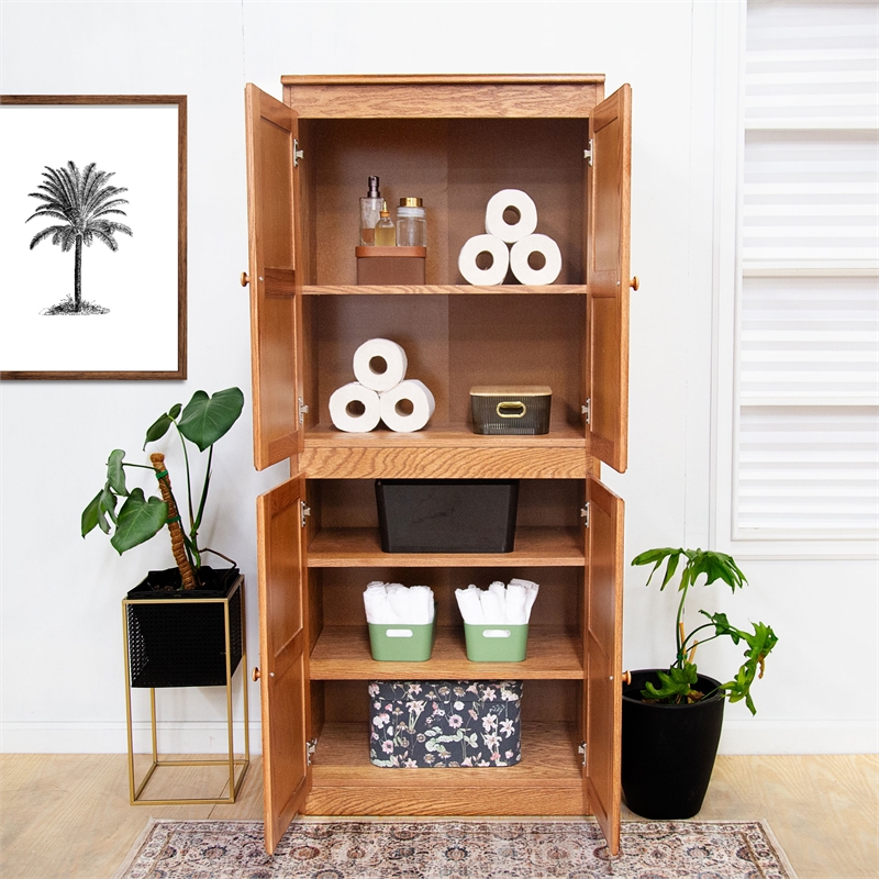 Pemberly Row 5 Shelf Storage Cabinet with Doors 30