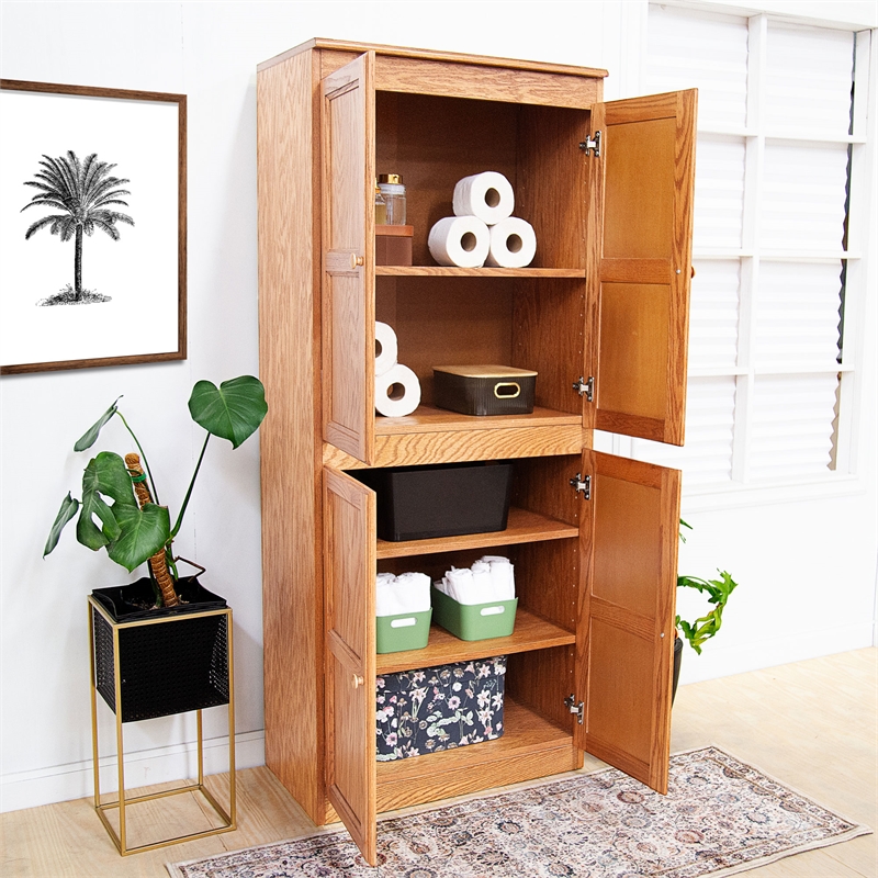 Pemberly Row 5 Shelf Storage Cabinet with Doors 30