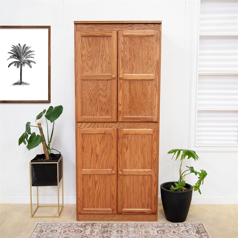 Pemberly Row 5 Shelf Storage Cabinet with Doors 30