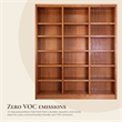 Pemberly Row 18 Shelf Triple Wide Wood Bookcase 72