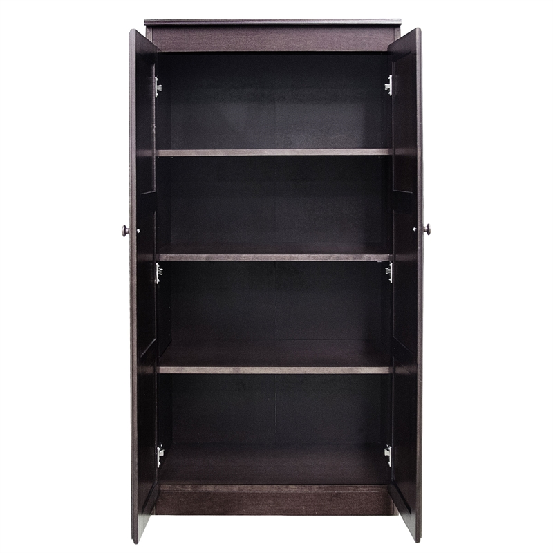 Pemberly Row 4 Shelf Storage Cabinet with Doors 30
