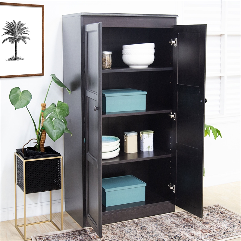 Pemberly Row 4 Shelf Storage Cabinet with Doors 30