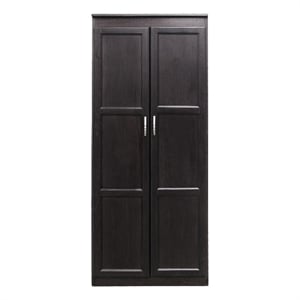 Pemberly Row 6 ft Tall Armoire Wardrobe Closet 72&quotHx30&quotW in Espresso