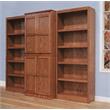 Pemberly Row 15 Shelf Bookcase Wall with Doors 91