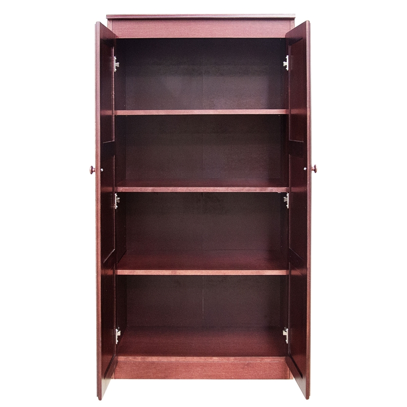 Pemberly Row 4 Shelf Storage Cabinet with Doors 30