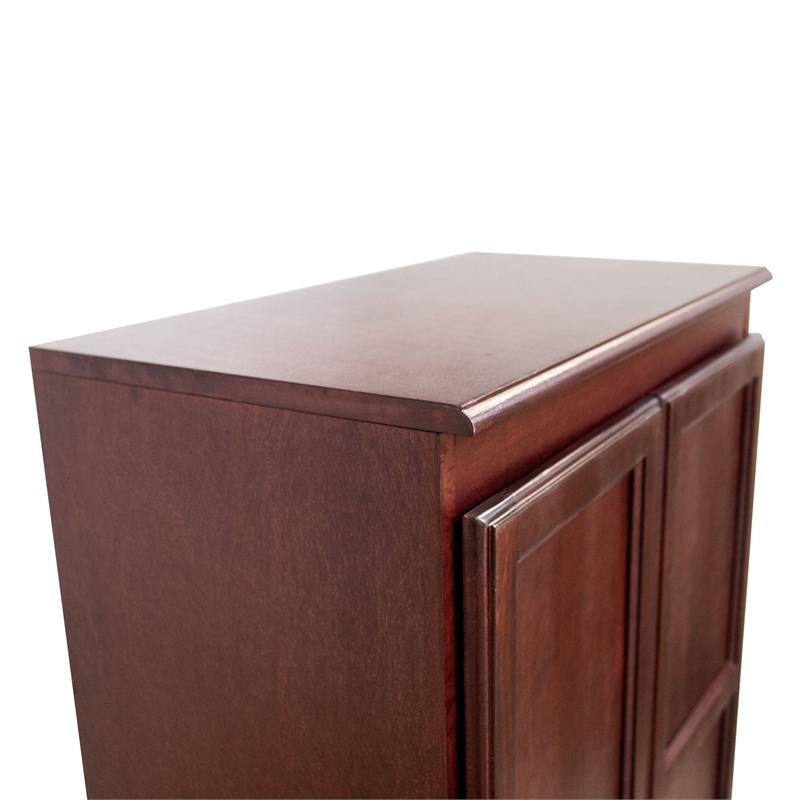 Pemberly Row 4 Shelf Storage Cabinet with Doors 30