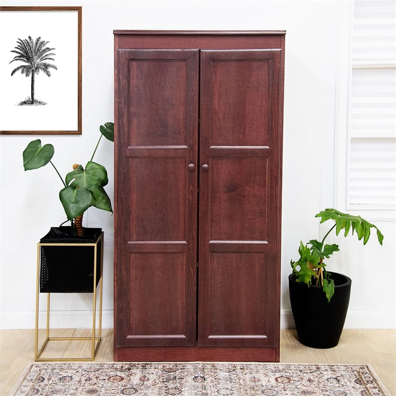 Pemberly Row 4 Shelf Storage Cabinet with Doors 30