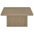 Pemberly Row Square Coffee Table in Engineered Wood Latte Finish